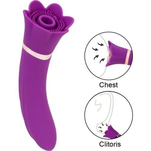 G Spot Dildo Massager Female Sexual Masturbator Erotic Adult Sucking Vibrator Oral Sucker Vibrator Clit Nipple Stimulator