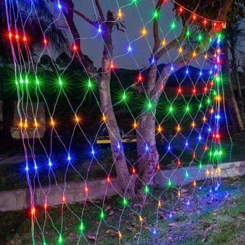 New Year Christmas Led Lights Curtain Garland 2X2/3X2M String Fairy Decorative Outdoor Indoor Home Wedding Decoration Net Light