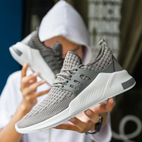 TRAANO Men Shoes Spring Breathable Mesh Fashion Hot Sale Causal Shoes for Men Rubber Ultra Light Weight Shoe Lace-up CC-216-2