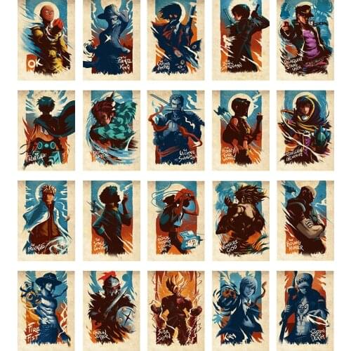 Japanese Classic Anime One Piece Vintage Poster Mural Attack on Titan Family Bedroom Home Decor картины для интерьера