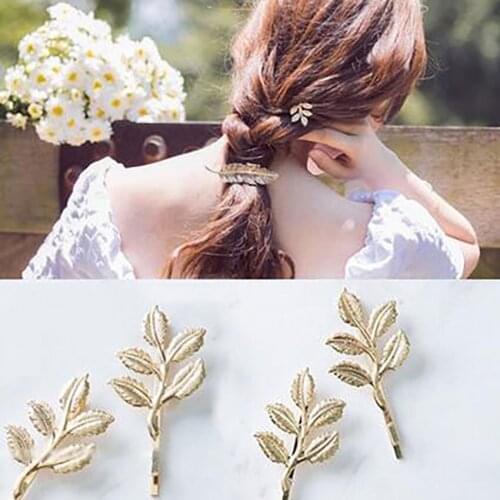 1Pc Golden Wedding Bride Headdress Hair Clip Creative Hairpin Hair Styling For Girls Hair Clips Hair Accessories Ornament Gifts