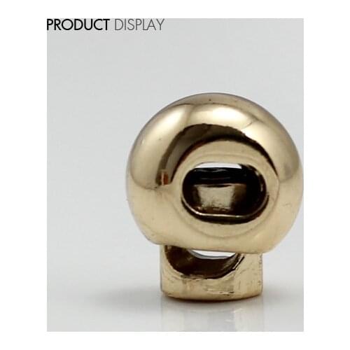 10pcs Pack Cord Lock Toggle Stopper lock Bean Gold Tone Toggle Clip NK144