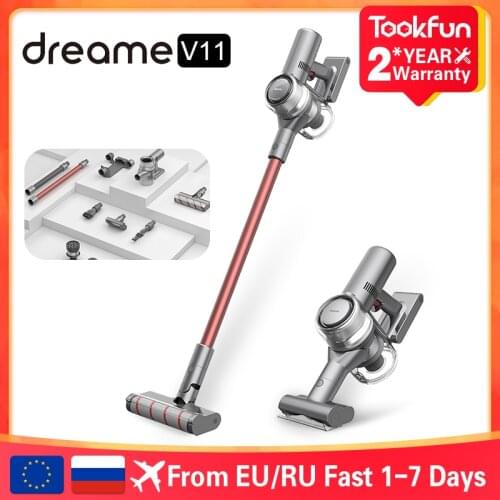 2021 Dreame V11 Handheld Vacuum Cleaner For Home Car Wireless Sweeping 25000Pa Strong cyclone Suction Multi Brush Dust Catcher