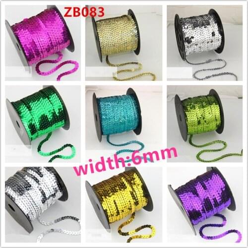 6mm sequins trim redondos placa de PVC lentejuelas costura artesanía para la decoración de la boda ropa zapatos accesoriosZB083