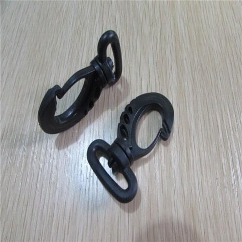AINOMI baby carrier 25mm 1" Heavy Duty Plastic Snap Hooks for Weave Paracord Lanyard Backpack Straps Black