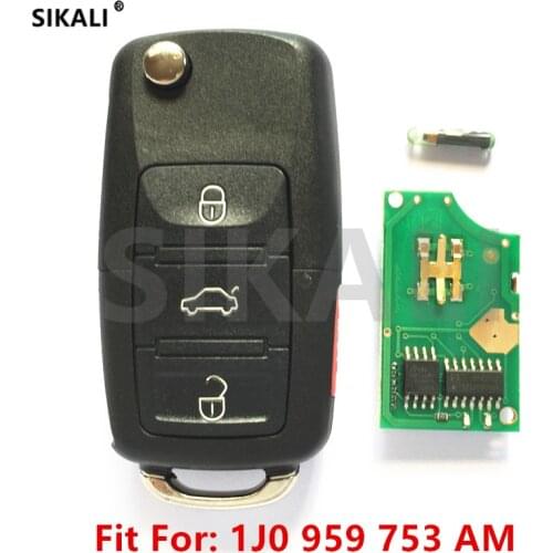 SIKALI Car Remote Key for 1J0959753AM 5FA008399-30 Beetle/Golf/Passat/Jetta for VW/VolksWagen 1J0 959 753 AM 2000 - 2006