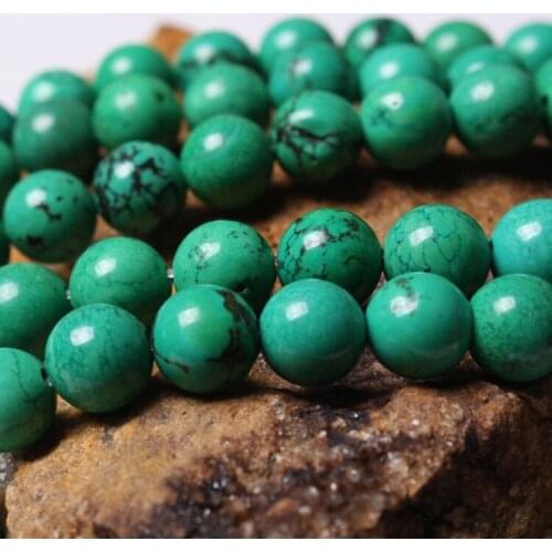 DIY handmade beaded jewelry accessories material factory direct / 4 - 12mm turquoise loose beads string of beads wholesale
