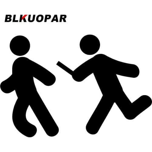 BLKUOPAR for Relay Race Icons Car Stickers Sunscreen Decals Fashionable Motorcycle Helmet Vinyl Suitcase Decor Vinyl Car Wrap