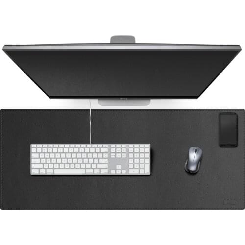 CACOY Double-side 100x40/120x50/130x60cm Mousepad Large Keyboard Pad Waterproof PU Leather Desk Pad Desktop Mat for Office Use