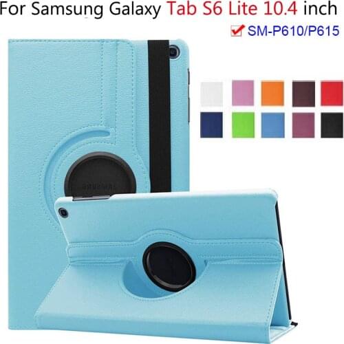 Tablet Case for Samsung Galaxy Tab S6 Lite SM-P610 SM-P615 10.4'' 360 Rotating Protective Cover Auto Wake up/Sleep Stand Shell