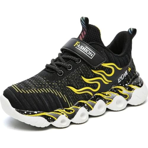 2021 Kids Tenis Sneakers Fashion Boys Sport Running Shoes Children Breathable Mesh Casual Walking Shoes Non-slip Girls Sneakers