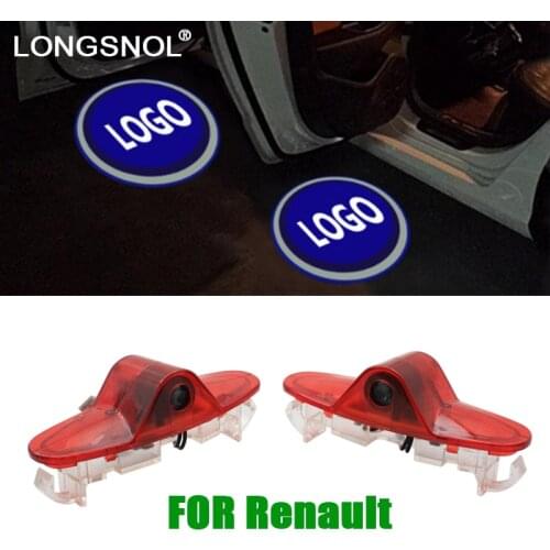 For Renault Koleos Magane Laguna Latitude Car Door Light LED Logo Light 3D Shadow Projector Courtesy Welcome Lighting Lamp