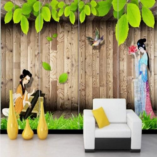 Drop Shipping Custom Photo Wallpaper Ancient Beauty Ladies Figure Board Mural 3D Stereo Effect Living Room Background Wallpaper