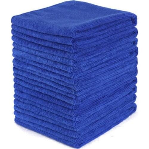 Blue Microfibre Cleaning Towel 10psc Soft Cloth Washing Cloth Towel Duster 30*30cm Car Home Cleaning Micro fiber Towels