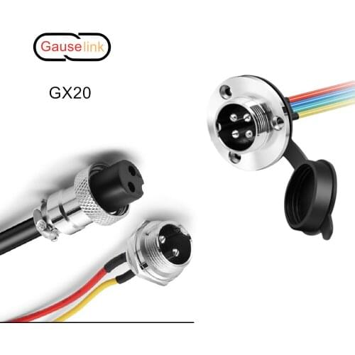 GX20 Aviation Connector Socket Plug with Cable GX 20 Docking Female Male 2 3 4 5 6 7 Pin Circular Aerial