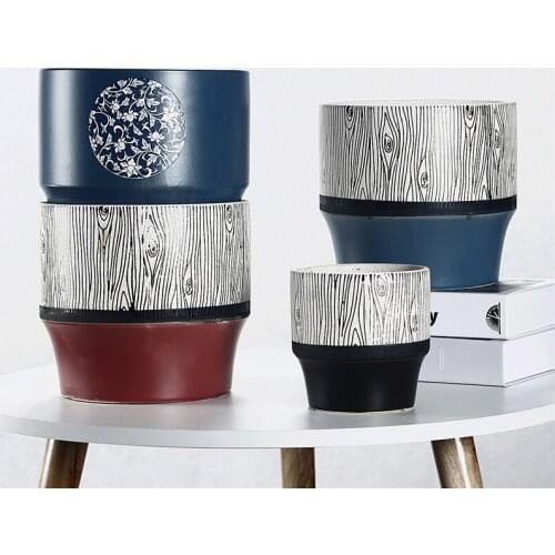 Ceramic Flowerpot Creative Japanese Simple Style Home Indoor Green Radish Succulent Orchid Pot Desktop Potted Decoration