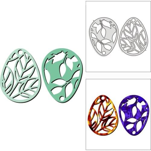 New 2021 Lovely Leafy Eggs Metal Cutting Dies for DIY Scrapbooking and Album Card Making Decorative Embossing Craft No Stamps