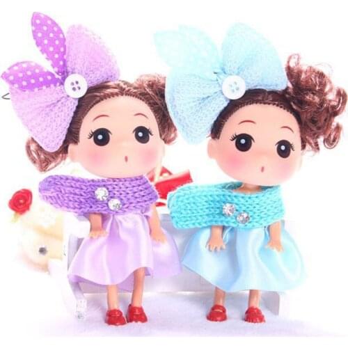 12cm Cute Brown Hair Confused Doll Wedding Dolls Pretend Toys Cake Decor Korean Doll Childrens Toys For Girls
