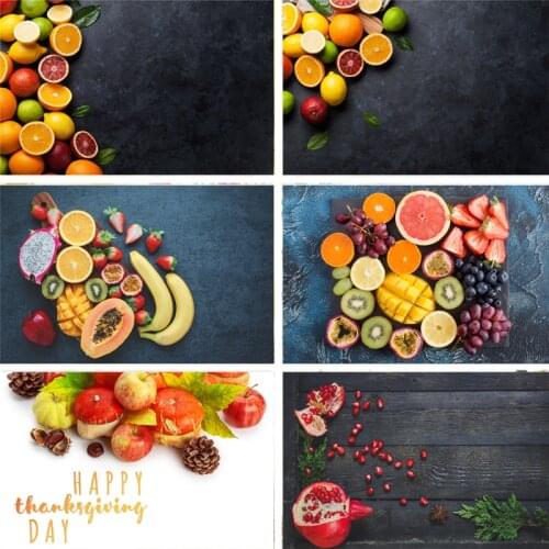 Nitree Photo Studio Photography Backdrop Wood Grain Fruit Banana Mango HD Pattern Vinyl Background Cloth Food Take Pictures Prop