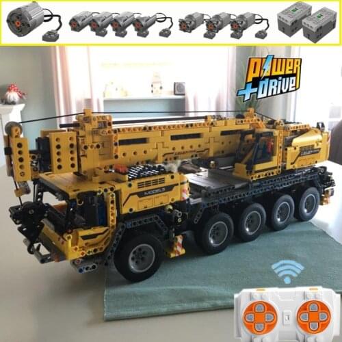 New RC APP Motor Power Mobile Crane Mk II Car Truck Model Kit Fit Technic Building Blocks Bricks 42009 MOC-0853 DIY TOYS Gifts