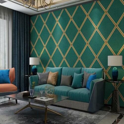 New Modern Simple Deerskin Velvet Wallpaper Living Room Background Wall 3D Imitation Hard Bag Plaid Wall Wallpaper