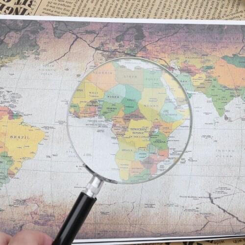 A0KF Portable Magnifying Glass Handheld Magnifier High Definition Reading Eye Loupe