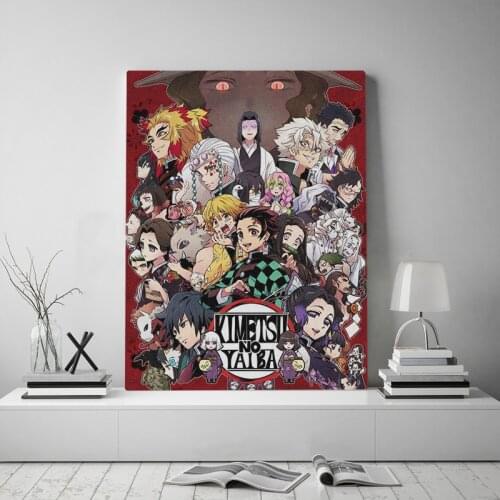 Demon Slayer Kimetsu no Yaiba anime Canvas poster Painting wall Art decor Living room Bedroom Study Home Decoration Prints