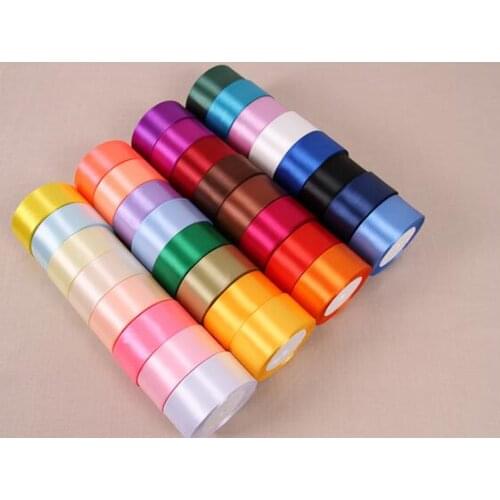Pretty A Roll 4cm Width 25 Yards Polyester Satin Fabric Ribbon Wedding Party Home Decor Handmade DIY Accessories Gift Package Wr