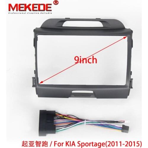 MEKEDE Frame For KIA Sportage 2007-2012 2013 2014 2015 /Carens 2013-2018 Car Multimedia Radio Panel Fascia Trim Power Wire