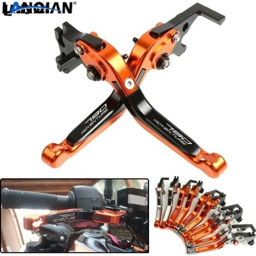 For 790 Adventure Motorcycle Adjustable Folding Brake Clutch Levers 790 Adventure 2017 2018 2019 790 ADV CNC Accessories