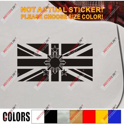 Sun Star Philippines UK Flag Merged Decal Sticker Car Vinyl Union Jack British