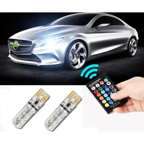 T10 W5W Led RGB strobe Light Projector Lens For Chevrolet Cruze Aveo Captiva Lacetti Sail Sonic Camaro