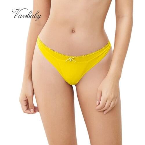 Varsbaby ladies sexy Transparent Briefs Summer Lemon Color Solid S-XXL Panties