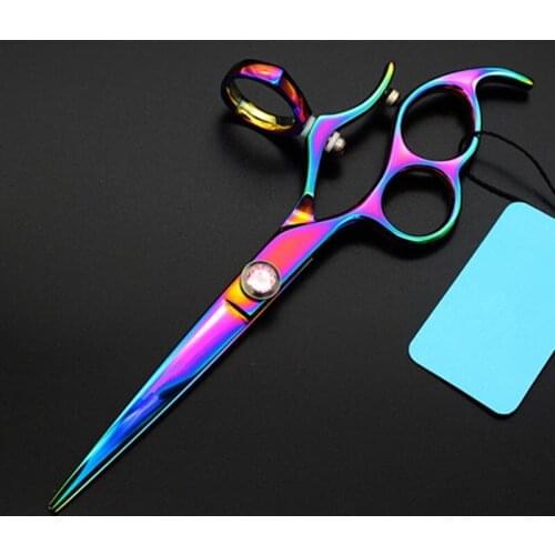 Upscale Left handed professional 6 inch Japan 440C fly rotation cutting hair scissors shears salon barber hairdressing scissors
