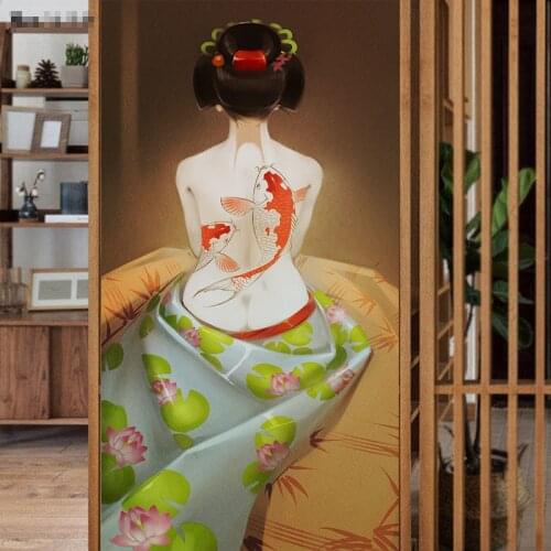 Japanese decoration creative frosted glass sticker shop window sliding door film bathroom glue-free