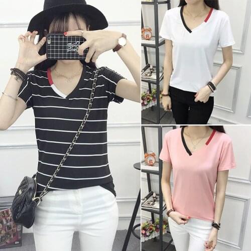 Casual Winter Clothing T Shirt Stripe O-NECK Woman Long Sleeve Jacket Cotton Elegant Ladies Tees Garment ds106