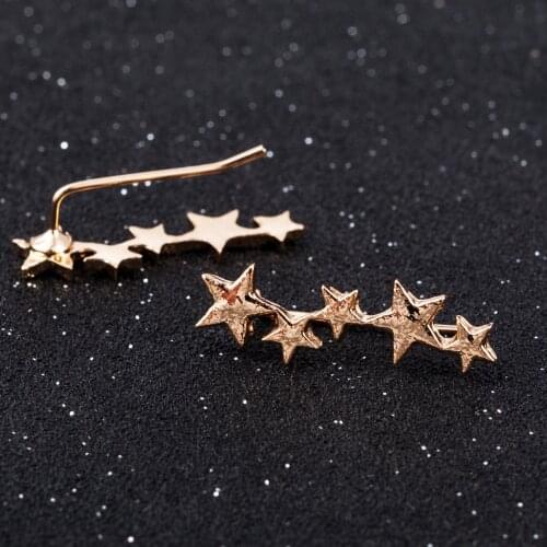 Fashion Statement Earrings 2019 Metal Star Moon Geometric Earrings For Women Hanging Dangle Earrings Drop Earing Modern Jewelry