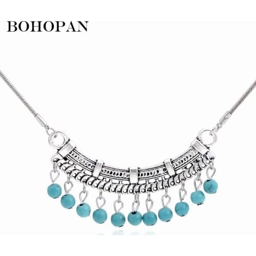 Tribe Vintage Tassel Necklace Women Silver Color Big Carved Hollow Pendants Necklace Power Jewelry collier femme 2018 Gifts