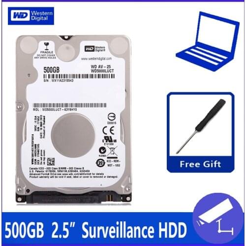 WD5000LUCT 500G 2.5" surveillance Hard Disk Drive HDD HD Harddisk Notebook Laptop Monitor 16M 5400 RPM 7mm FOR DVR NVR CCTV