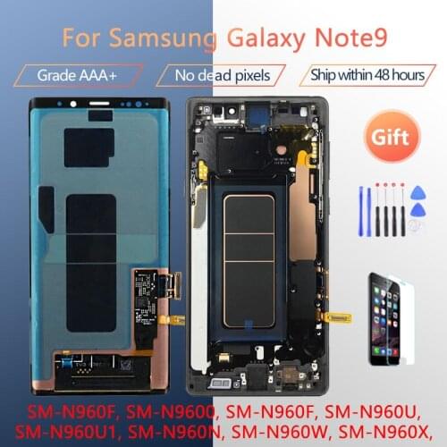 6.4'' LCD with frame for SAMSUNG GALAXY Note 9 LCD Note9 Lcd Display N960D N960F LCD Touch Screen