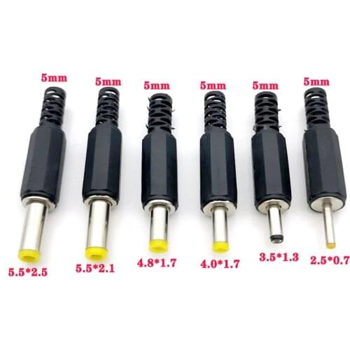 10PCS DC Power Connector pin 2.1x5.5mm Female Plug Jack + Male Plug Jack Socket Adapter PCB Mount DIY Adapter Connector 2.1X5.5