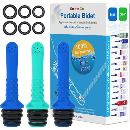 3 Pcs Portable Travel Bidet Cleaner Hygiene Wash Nozzle Hand Held Bidet Sprayer Manual Press Cleaning Tools