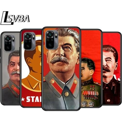 Soviet Union Leader Stalin for Xiaomi Redmi Note 10 10S 9 9T 9S 9Pro Max 8T 8Pro 8 7 6 5 Pro 5A 4X 4 Soft Black Phone Case