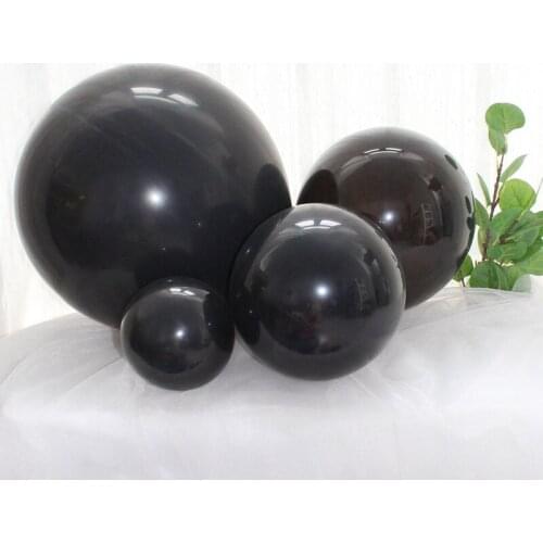 5/10/12/18/36 inch Black Latex Balloons Golden Helium Baloon Birthday Party Decorations Adult Wedding Supplies
