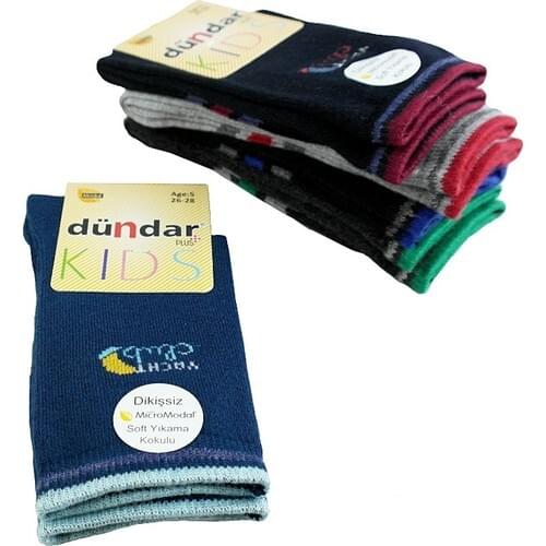 Male Child Socks-6 PCs Seamless A Quality Dündar Made in Turkey / Shipping from Turkey