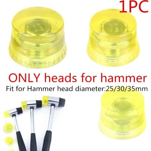 Double Face Soft Touch Hammer Head Plastic Coated Grip Double Head Rubber Hammer Handheld Tool Leather DIY Tool 25/30/35mm