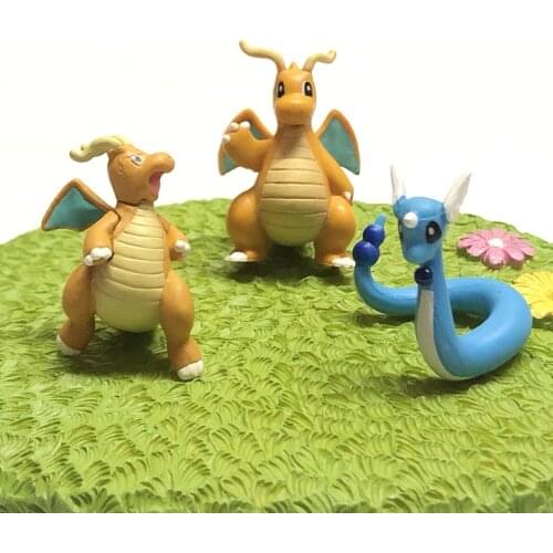 TOMY Pokemon Action Figure Small Candytoy 3 Cm Dragonite Dragonair Evolution Group Doll Doll Model Toy