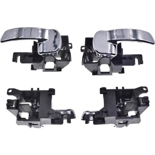 Chrome Front Rear Interior Door Inner Handle for NISSAN NAVARA D40 2005- 80670-4X02B 80671-4X02B