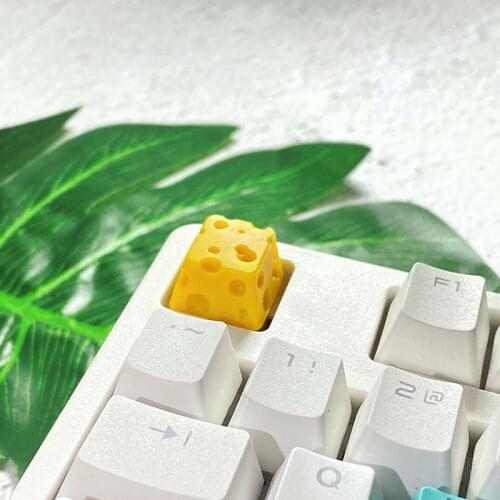 Handmade Customized cheese Keycaps For Mechanical Keyboard MX Switch Personality Resin Keycap R4 ESC Key Cap Gaming Accessories
