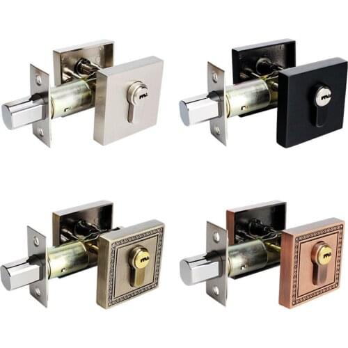 Square Round Circle Conceal Mortise Door Lock Thumbturn Deadbolt European Rosette ORB Matte Black Red Bronze Ivory White